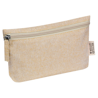 Baumwolletui mit Reißverschluss , beige