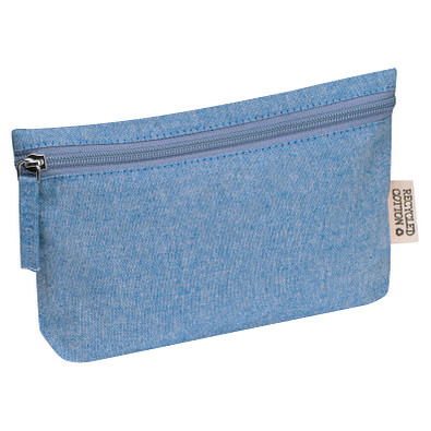 Baumwolletui mit Reißverschluss , blau