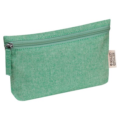Baumwolletui mit Reißverschluss , grün