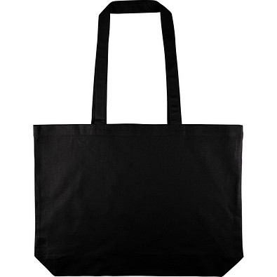 Baumwolle (140 g/m²) Einkaufstasche Tarin, Schwarz