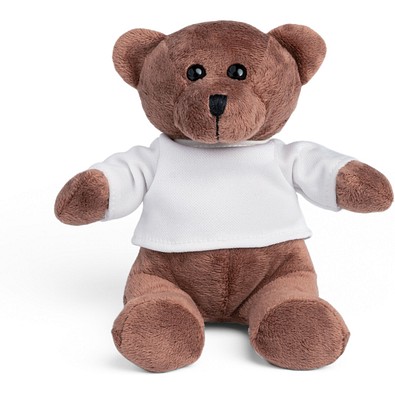 BEAR. Teddybär Plüschtier mit T-Shirt, Weiß