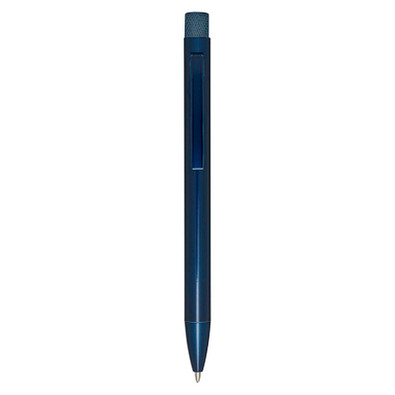 Beatriz Kugelschreiber aus recyceltem Messing, blaue Mine, blau