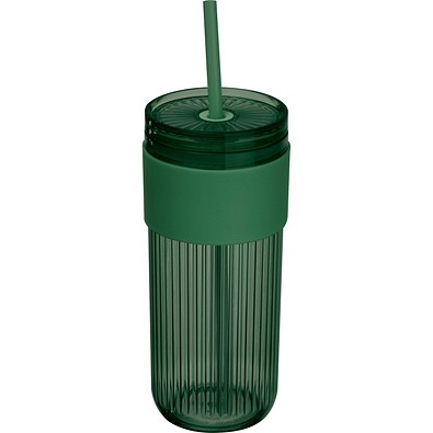 Becher mit Trinkhalm, 660ml SOLEDAD, grün
