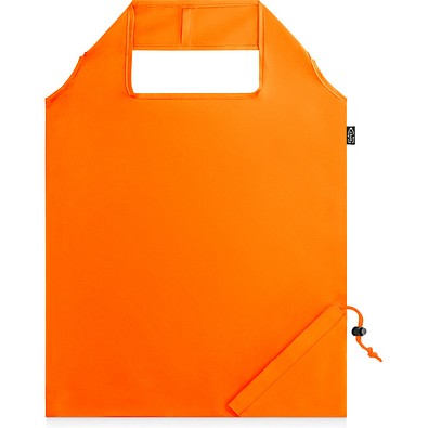 BEIRA. Faltbare Tragetasche aus 190T Polyester aus recyceltem (100% rPET), Orange