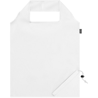 BEIRA. Faltbare Tragetasche aus 190T Polyester aus recyceltem (100% rPET), Weiß