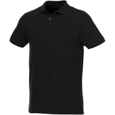 ELEVATE Herren Kurzarm Poloshirt Beryl aus Bio-Recyclingmaterial, schwarz, XS