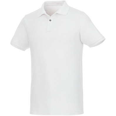 ELEVATE Herren Kurzarm Poloshirt Beryl aus Bio-Recyclingmaterial, weiß, M