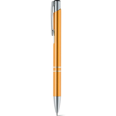BETA. Aluminium-Kugelschreiber mit Clip, Orange