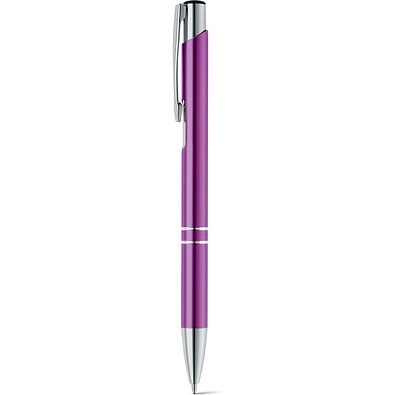 BETA. Aluminium-Kugelschreiber mit Clip, Violett