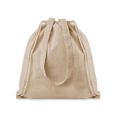 Beutel mit Kordelzug recycelt MOIRA DUO, Beige