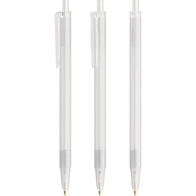 BIC® Clic Stic Kugelschreiber Gefrostetes Weiß Blaue Tinte