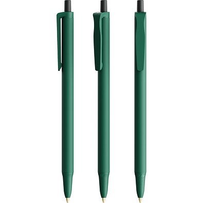 BIC® Clic Stic Softfeel Kugelschreiber Dunkelgrün Blaue Tinte