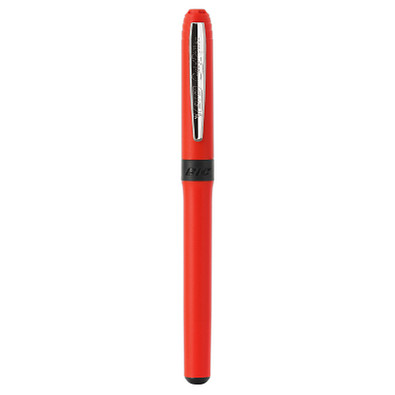 BIC® Rollerball Grip Roller, schwarze Mine, rot/chrom
