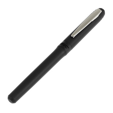 BIC® Rollerball Grip Roller, schwarze Mine, schwarz/chrom