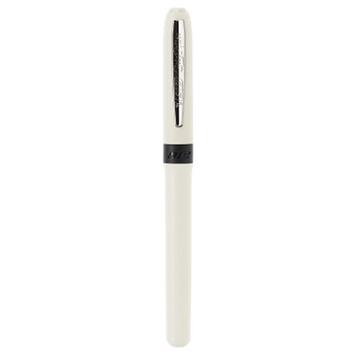 BIC® Rollerball Grip Roller, schwarze Mine, weiß/chrom