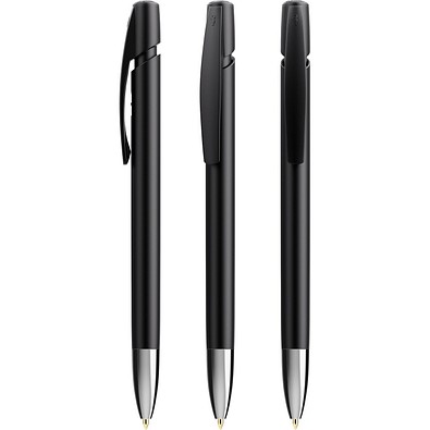BIC® Media Clic Advance Kugelschreiber mit Metallspitze schwarz, blaue Mine