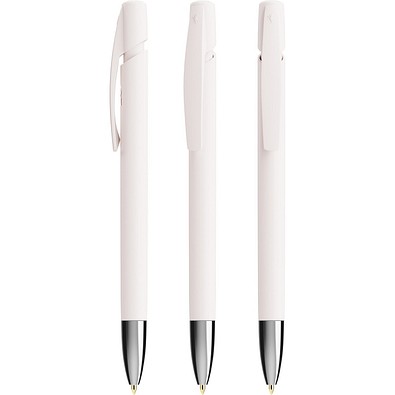 BIC® Media Clic Advance Kugelschreiber mit Metallspitze weiß, blaue Mine