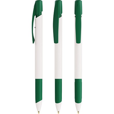 BIC® Media Clic Grip Ecolutions® Kugelschreiber Weiß/Grün Blaue Tinte