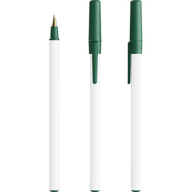 BIC® Round Stic® Ecolutions® ballpen Dunkelgrün Recycelt Blaue Tinte
