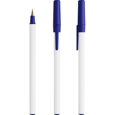 BIC® Round Stic® Ecolutions® ballpen Marineblau Recycelt Blaue Tinte