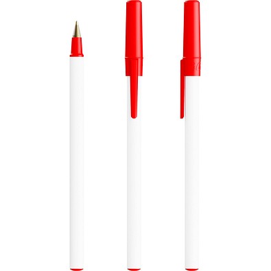BIC® Round Stic® Ecolutions® ballpen Rot Recycelt Blaue Tinte