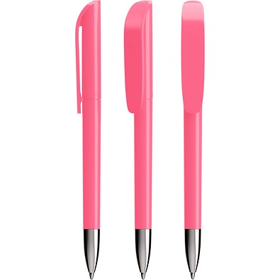BIC® Super Clip Advance Ballpen Säurerosa Blaue Tinte