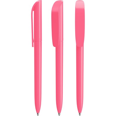 BIC® Super Clip ballpen Säurerosa Blaue Tinte