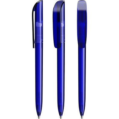 BIC® Super Clip ballpen Transparentes Dunkelblau Blaue Tinte