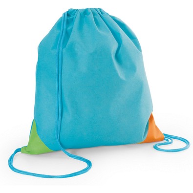 BISSAYA. Kordelbeutel aus Vliesstoff (80 g/m²), Hellblau