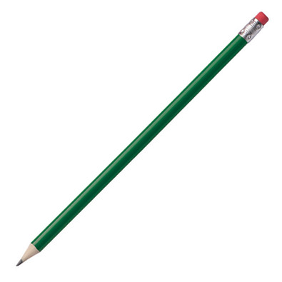 Bleistift mit Radiergummi Hickory, grün