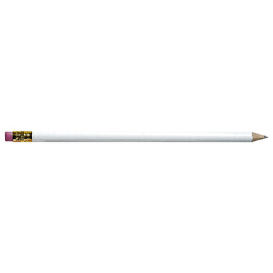 Bleistift White mit Radiergummi, weiß
