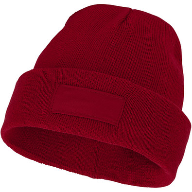 Boreas Mütze mit Aufnäher, rot