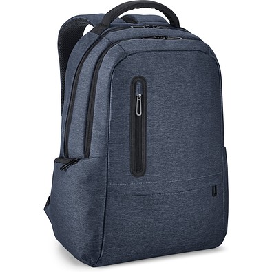 BOSTON. Wasserdichter 2Tone Nylon 17'' Laptop-Rucksack, Blau