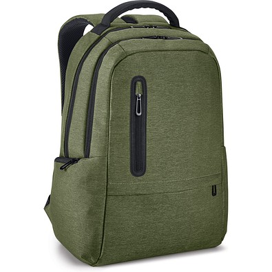 BOSTON. Wasserdichter 2Tone Nylon 17'' Laptop-Rucksack, Dunkelgrün