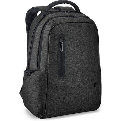 BOSTON. Wasserdichter 2Tone Nylon 17'' Laptop-Rucksack, Schwarz