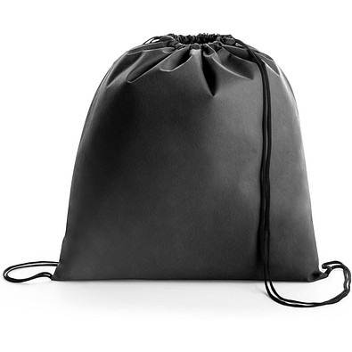 BOXP. Turnbeutel aus Non-woven (80 g/m²), Schwarz