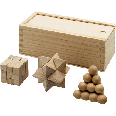 Brainiac 3 teiliges Holz Denksportspiel, holz