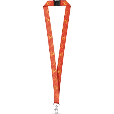 BRISTOL. SET Lanyard SUBLIMATION Long II (20 mm) mit 20 mm Karabinerhaken und Sicherheitsverschluss, Weiß