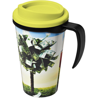 Brite-Americano Grande Isolierbecher, 350 ml, schwarz,limone