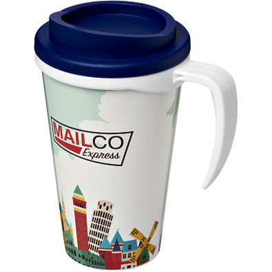 Brite-Americano Grande Isolierbecher, 350 ml, weiss,blau