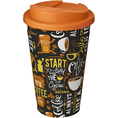 Brite-Americano® 350 ml Isolierbecher mit auslaufsicherem Schraubverschluss, weiss