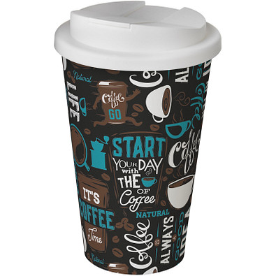 Brite-Americano® 350 ml Isolierbecher mit auslaufsicherem Schraubverschluss, weiss