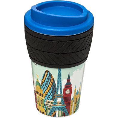 Brite-Americano Isolierbecher mit Schutzring Reifenprofil, 350 ml, blau