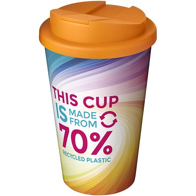 Brite-Americano® Eco 350 ml Isolierbecher mit auslaufsicherem Deckel, orange