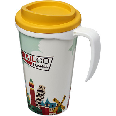 Brite-Americano Grande Isolierbecher, 350 ml, weiss,gelb