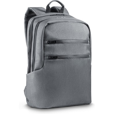 BROOKLYN. Wasserdichter Laptop-Rucksack 15'' aus 2Tone-Nylon, Hellgrau