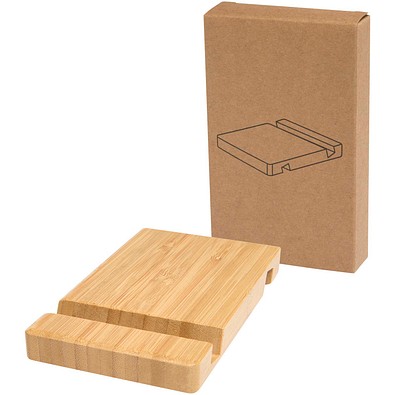 Bubup Bambus 2-winklige Tablet- und Smartphonehalterung, holz