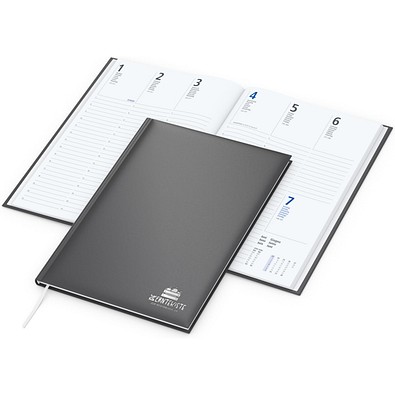 Geiger-Notes Buchkalender Media Bestseller, anthrazit, inkl. Prägung in silber