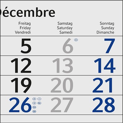 Geiger-Notes Monatskalender Budget 3 green+blue, inkl. Druck, blau