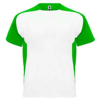 Bugatti T-Shirt Unisex aus recyceltem Material, weiß / farngrün, L